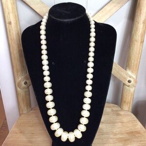 Vintage Faux Pearl Graduated Bead Opera Necklace